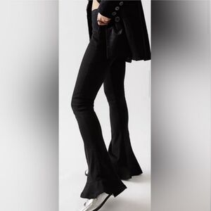 Free People Wicked Games Low Rise Black Flare Denim Jeans Size 28